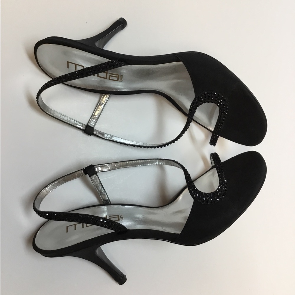 Sexy Black Heels with Black Stones. Moda. - Picture 5 of 7